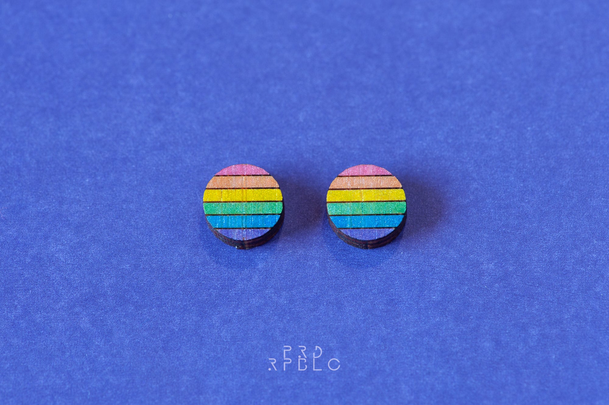 LGBT Rainbow Flag Studs - Glitter