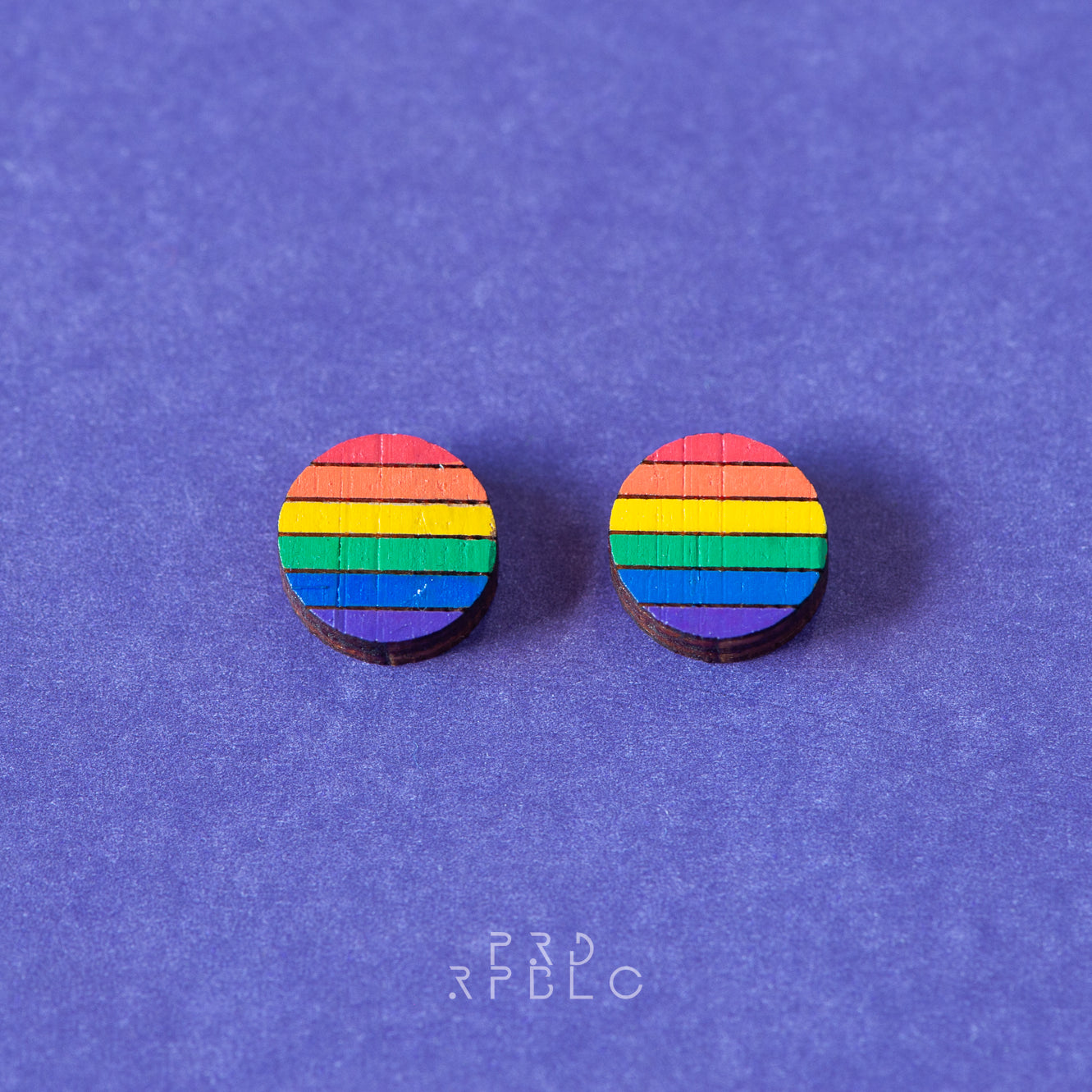 LGBT Rainbow Flag Studs