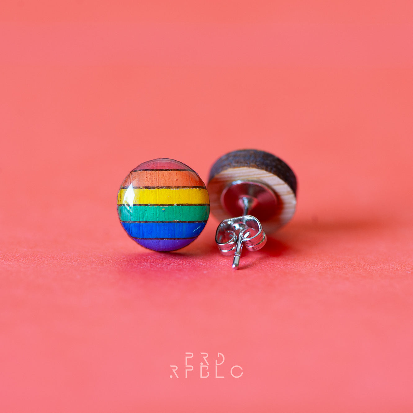 LGBT Rainbow Flag Studs
