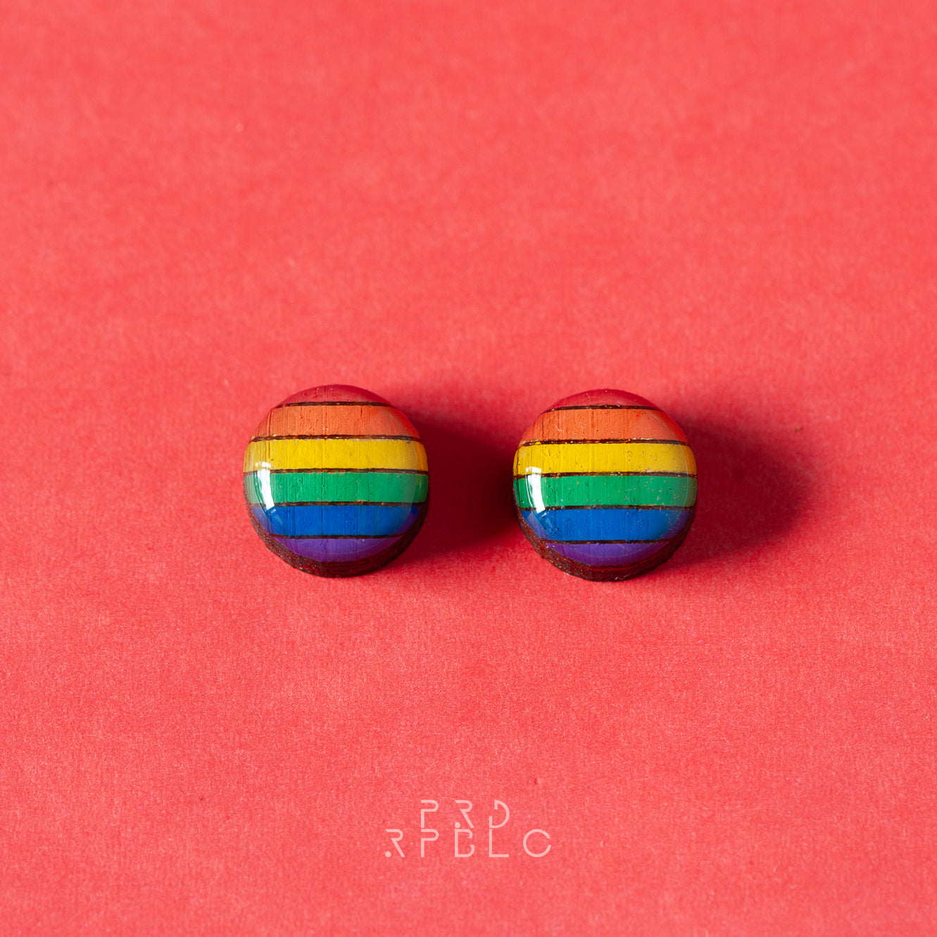 LGBT Rainbow Flag Studs