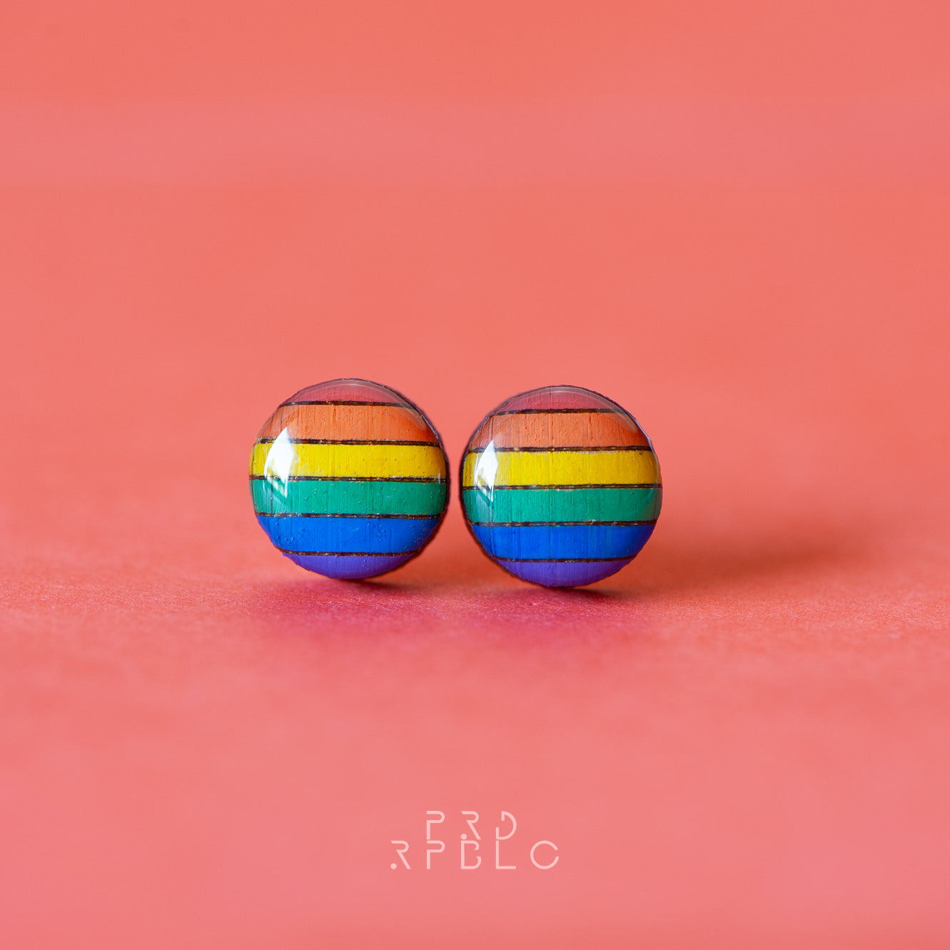 LGBT Rainbow Flag Studs