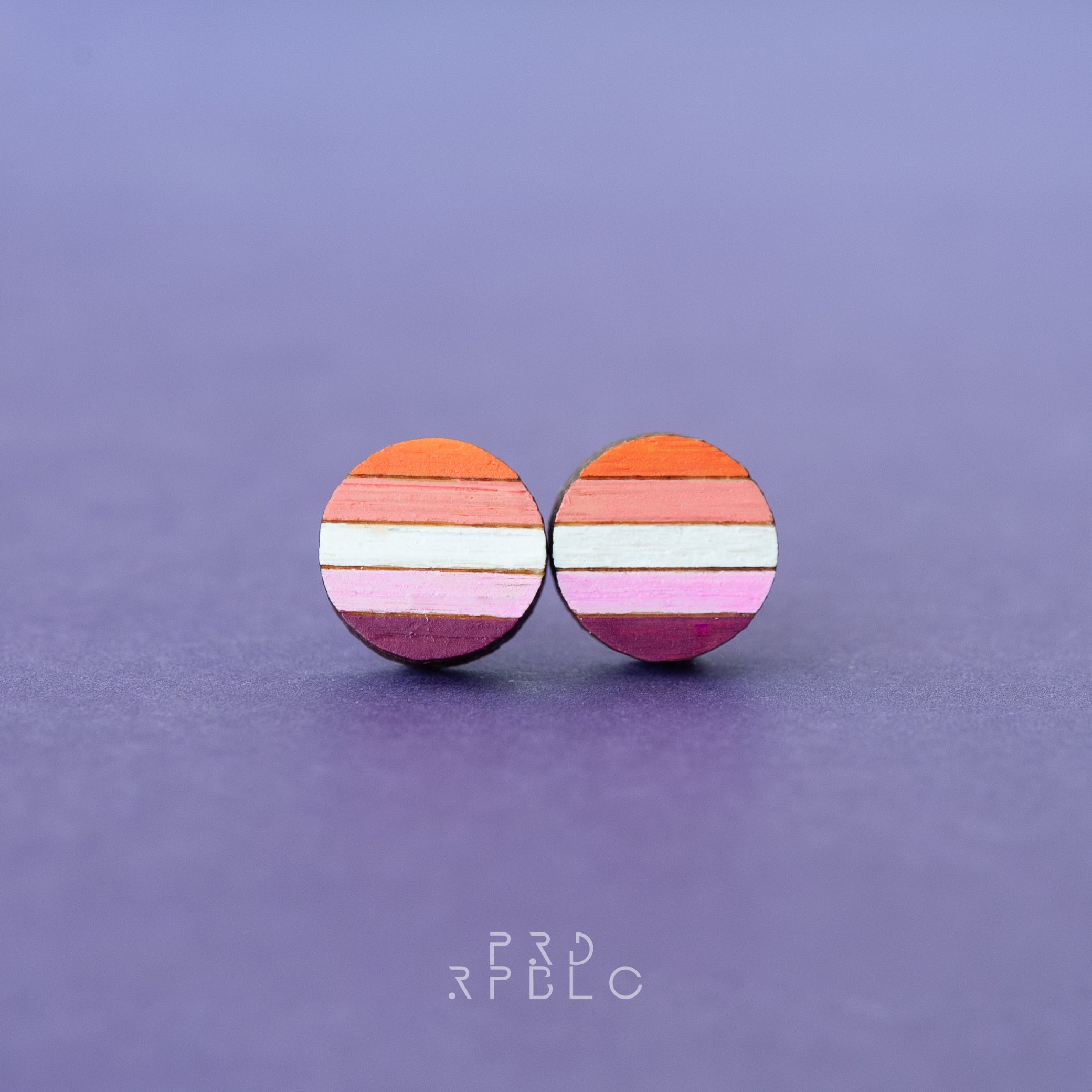 Lesbian Flag Studs