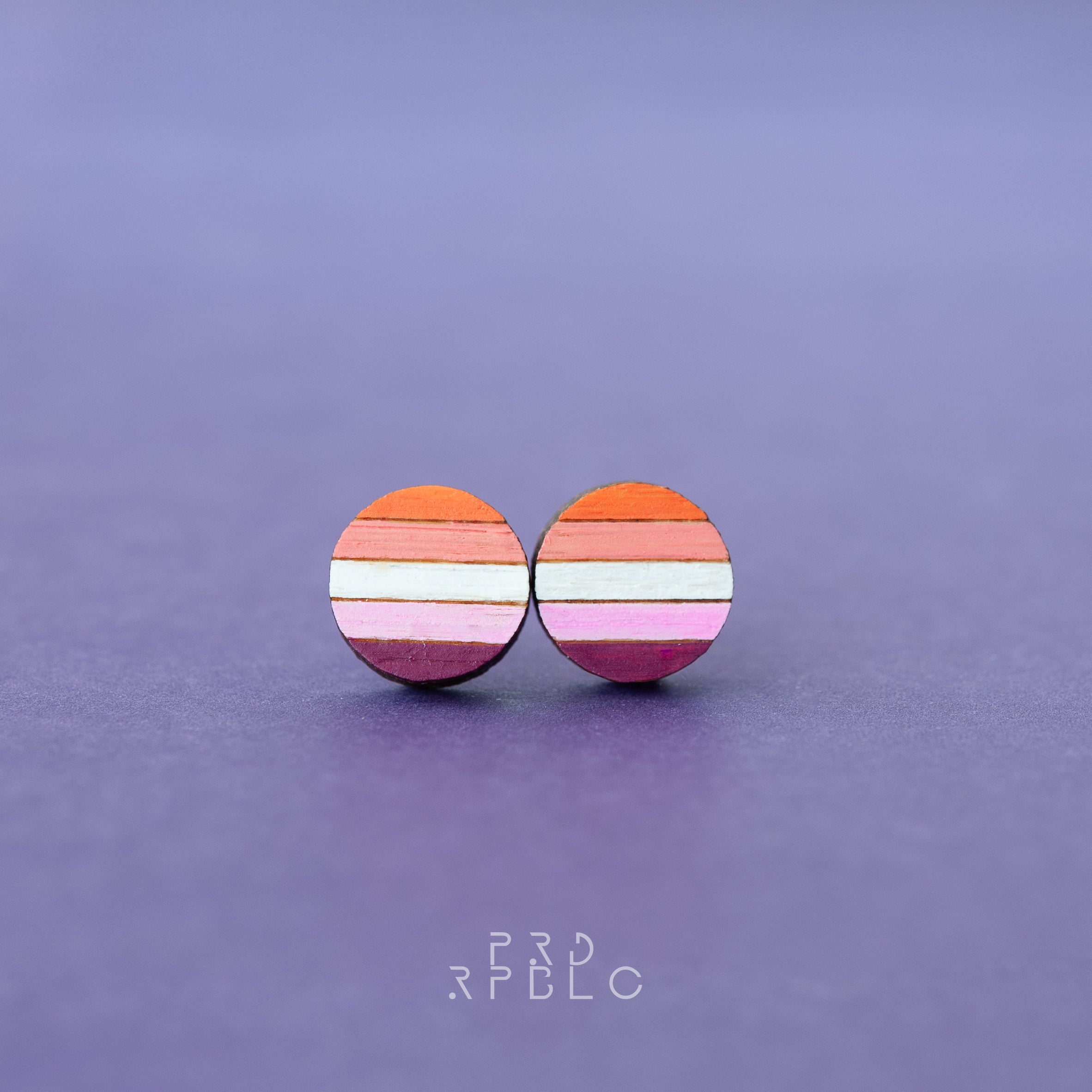 Lesbian Flag Studs