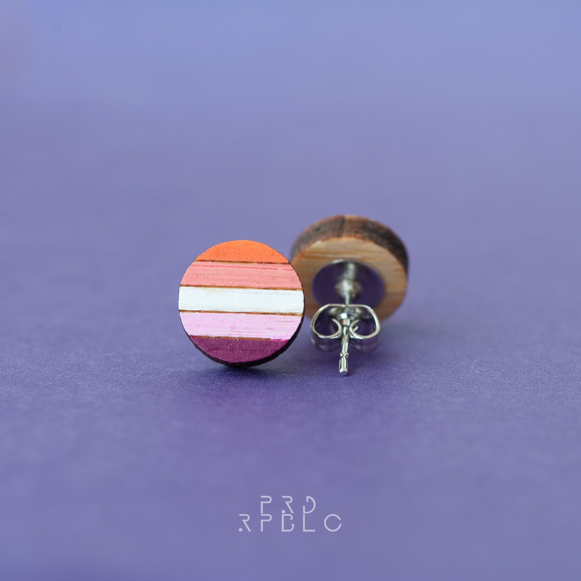Lesbian Flag Studs