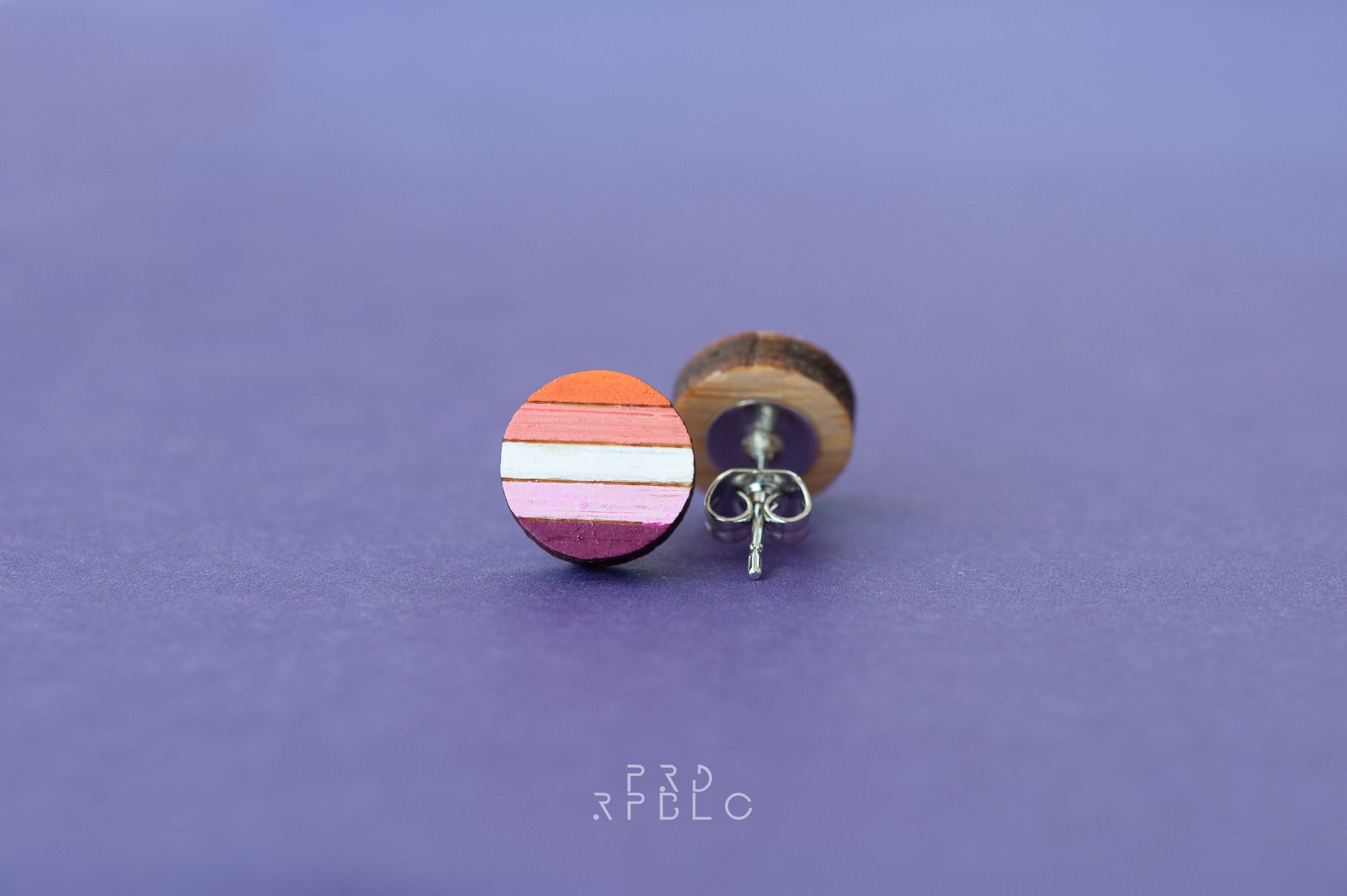 Lesbian Flag Studs