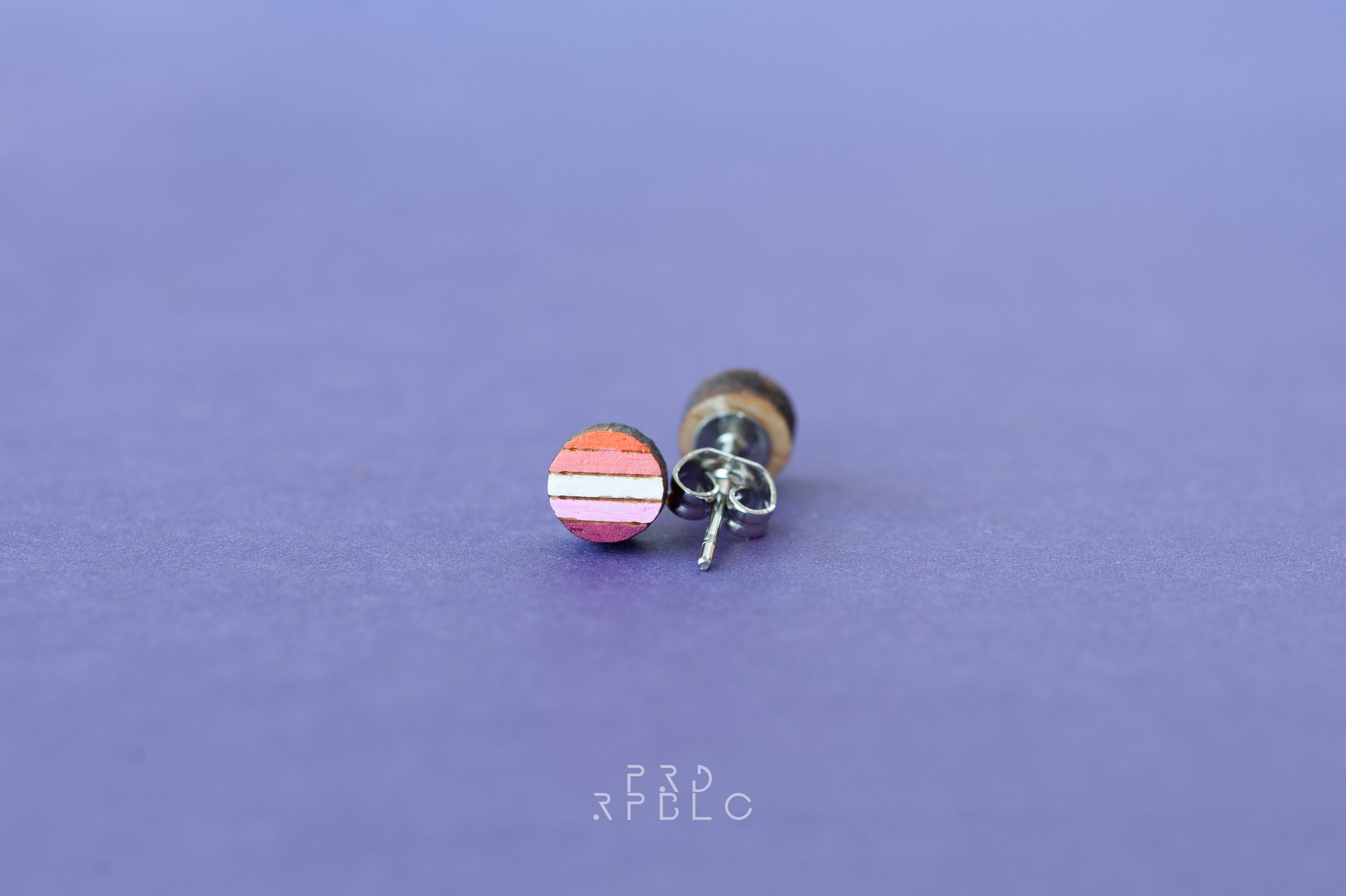 Lesbian Flag Studs