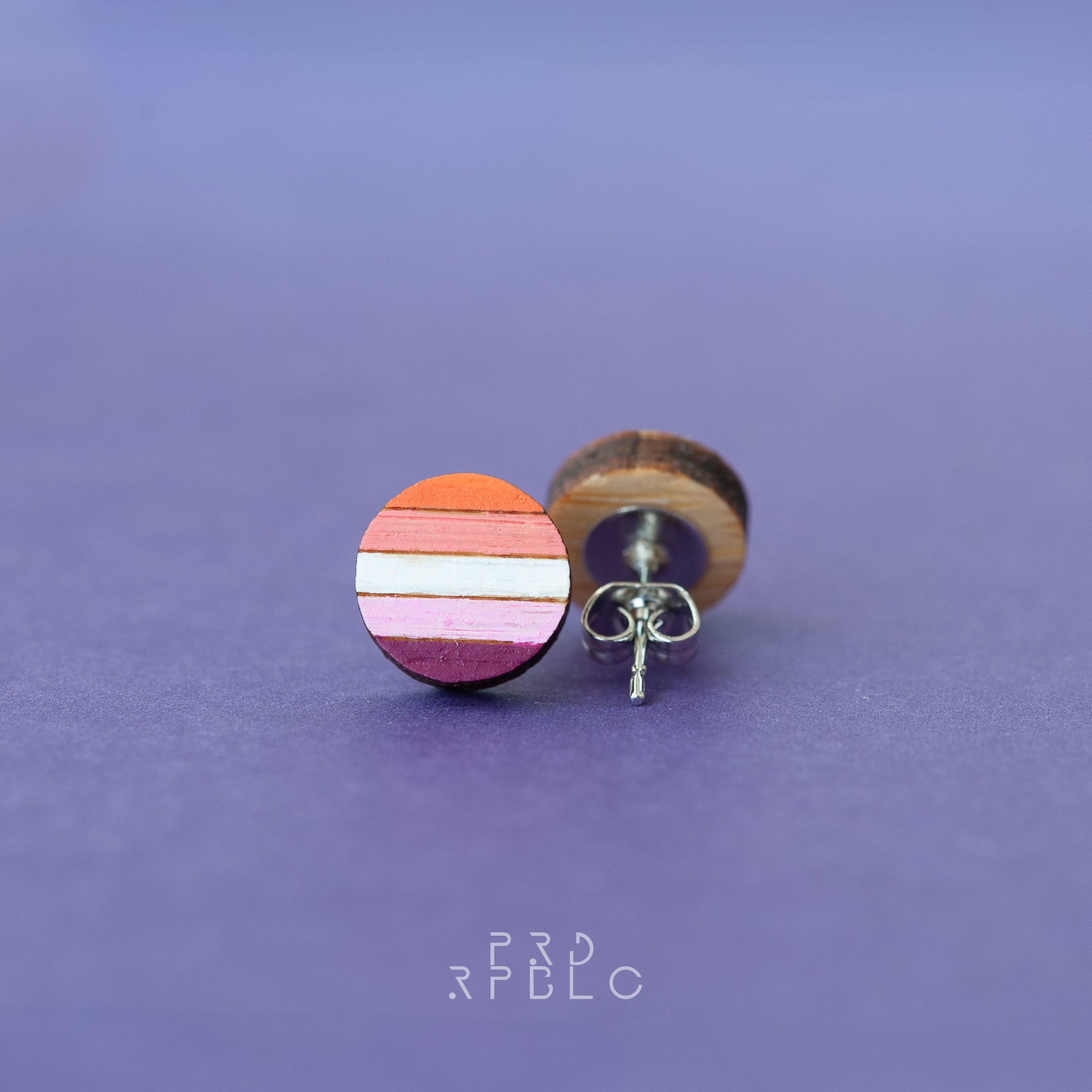 Lesbian Flag Studs