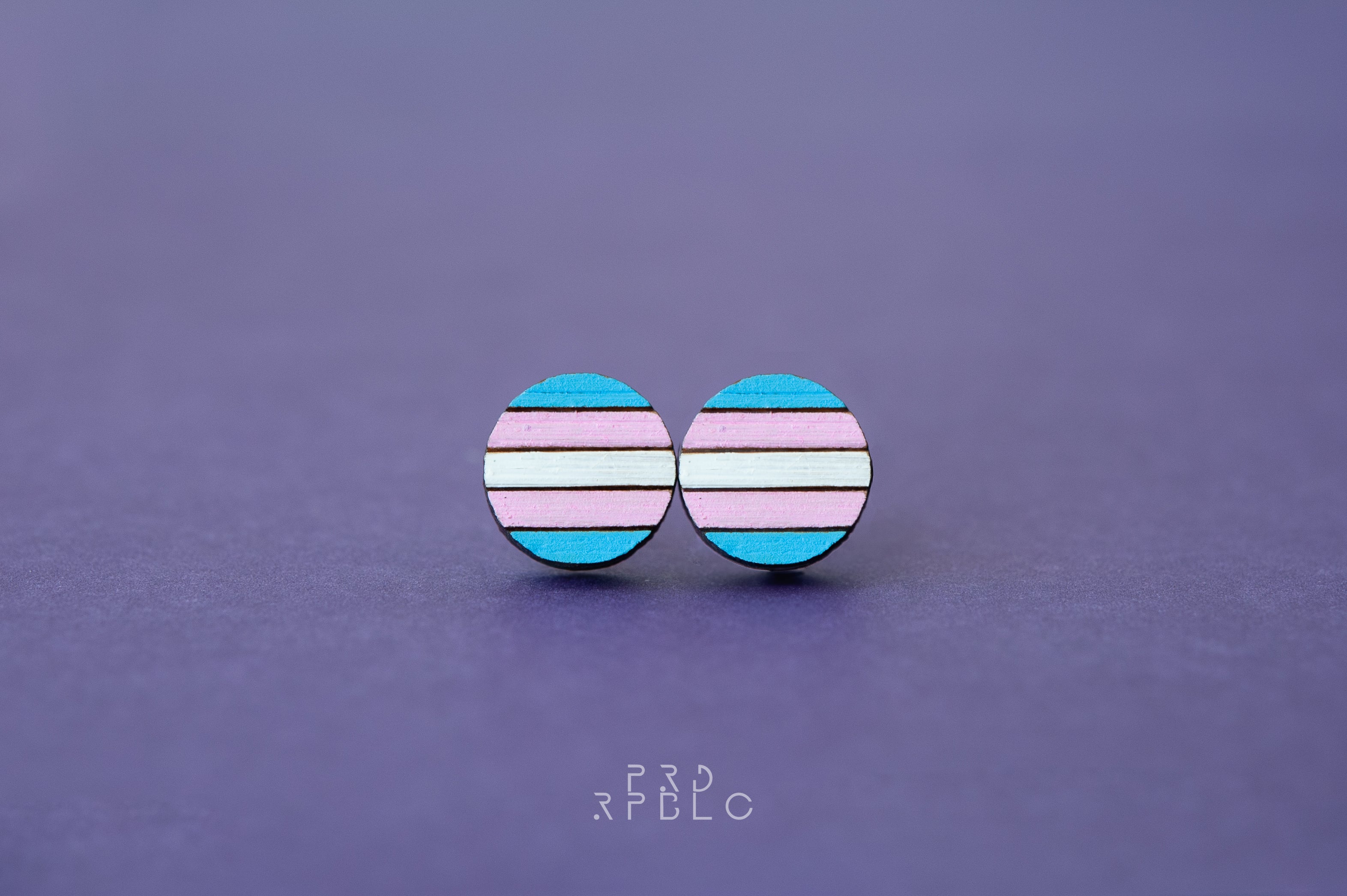 Transgender Pride Flag Studs